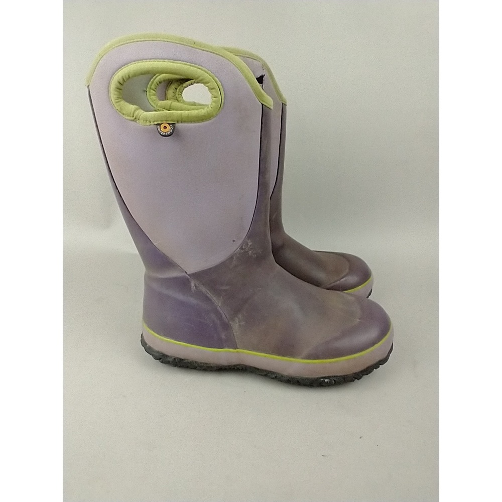 Bogs Kids Slushie Purple‎ Green Waterproof Winter Snow Boots Size 4 72292-540